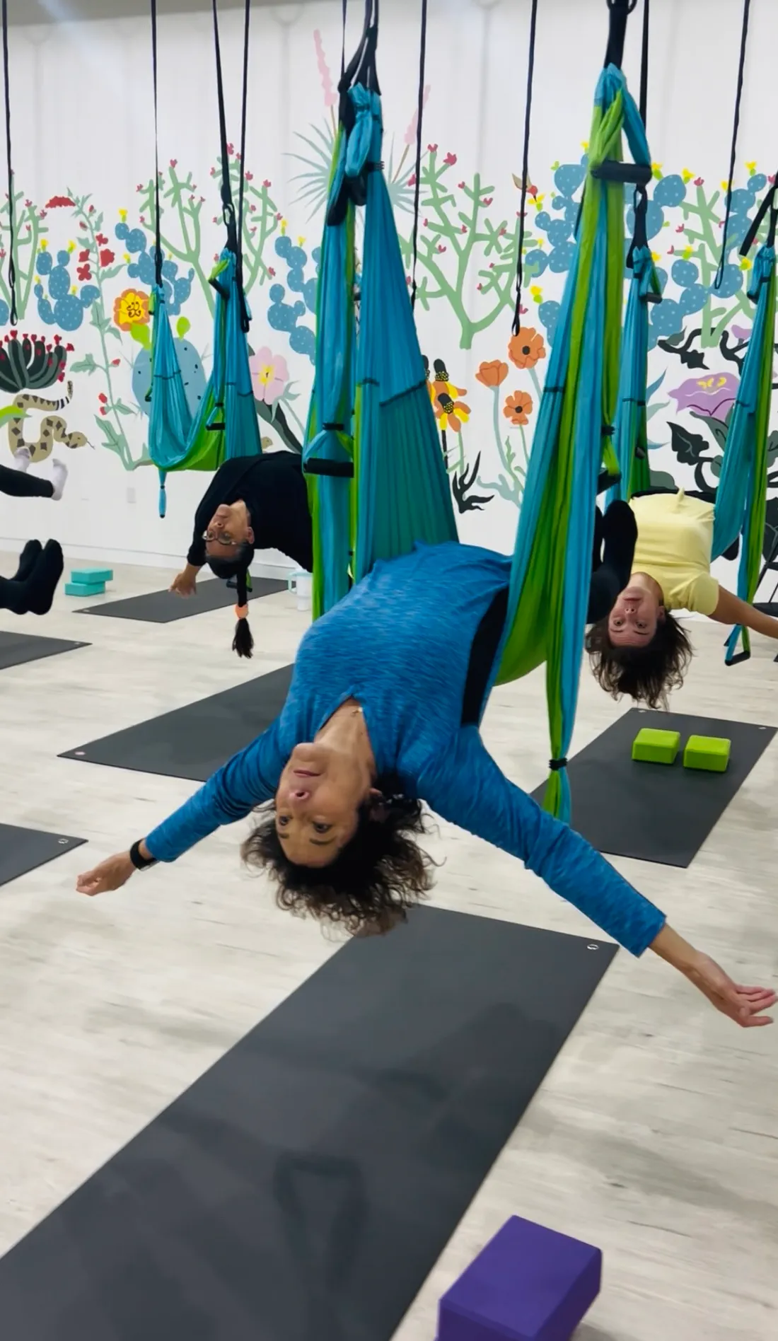Golden Yoga Trapeze at The Movement Temple