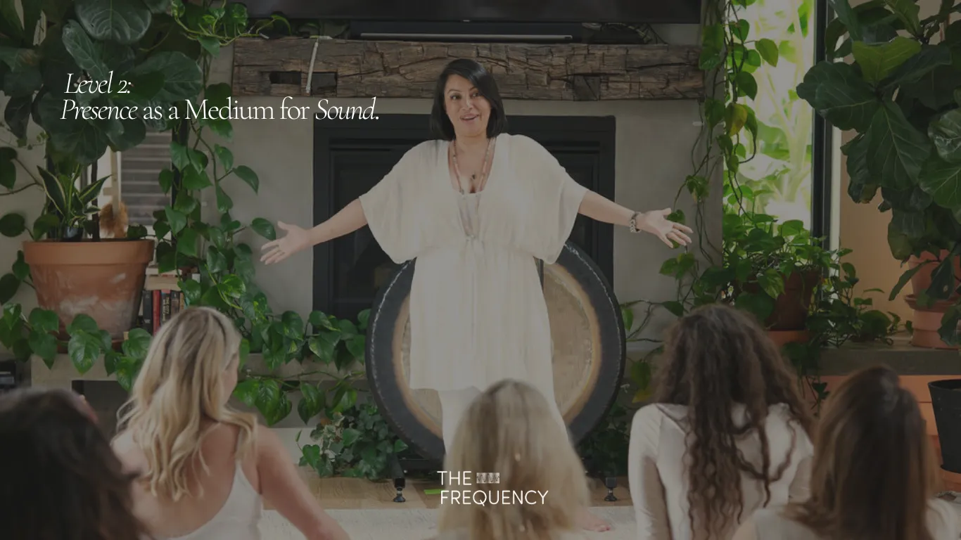 Level 2: Presence as a Medium for Sound — Danielle leading a sound healing circle